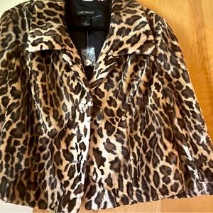 Faux fur leopard jacket